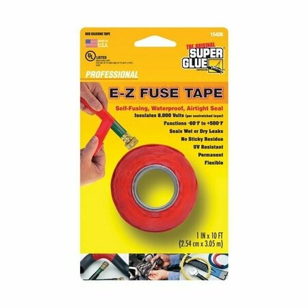 SUPER GLUE CORP/PACER TECH 1X10 Red Silicone Tape 11710156